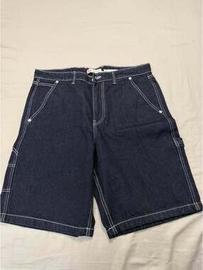Zara Carpenter Denim Shorts Mens Size 36 New $30